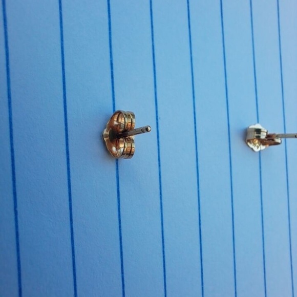 Vintage 14k Gold Brushed Satin Dangle Drop Chain Earrings - Picture 3 of 5